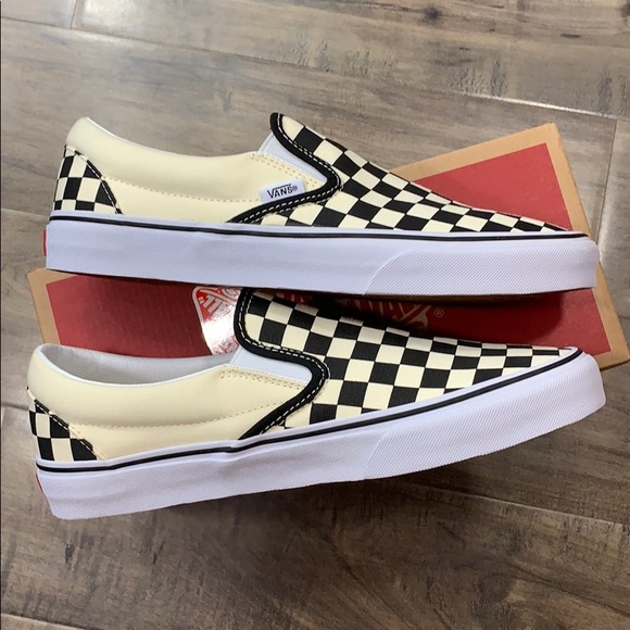 VANS CLASSIC SLIP ON black & white checkerboard WM - Picture 10 of 16